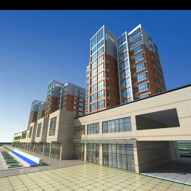 architecture 541 3D Model .c4d .max .obj .3ds .fbx .stl .blend 
