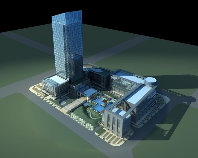 architecture 542 3D Модель .c4d .max .obj .3ds .fbx .stl .blend 