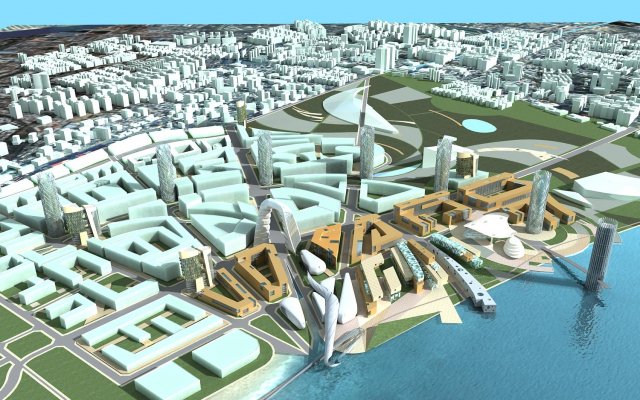 architecture 543 3D Модель .c4d .max .obj .3ds .fbx .stl .blend 