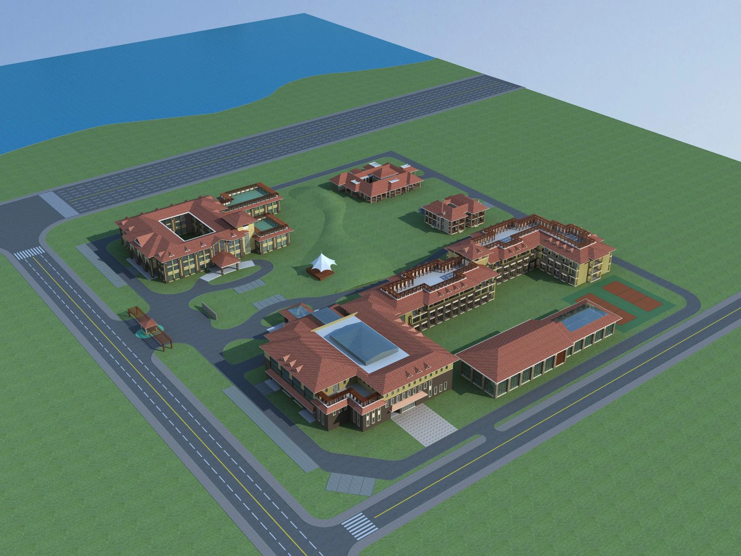 architecture 592 3D Model .c4d .max .obj .3ds .fbx .stl .blend 