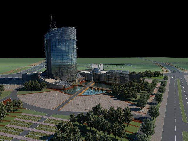 architecture 595 3D Model .c4d .max .obj .3ds .fbx .stl .blend 