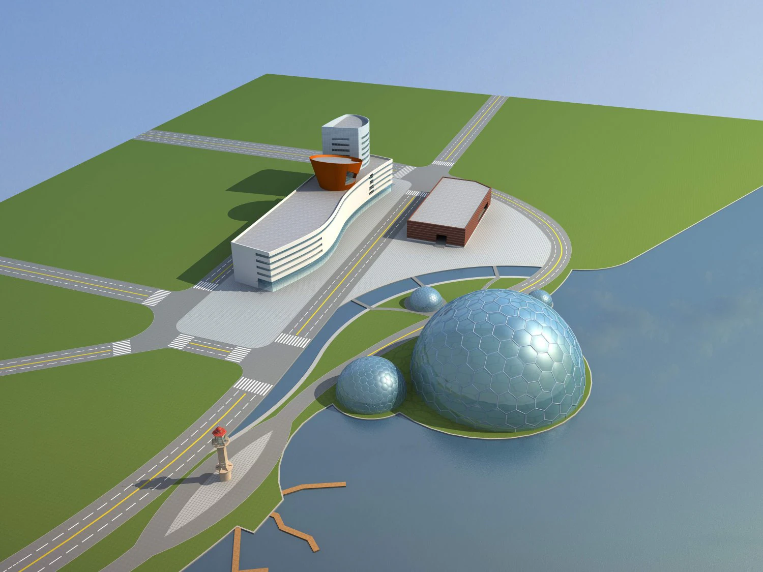 architecture 596 3D Model .c4d .max .obj .3ds .fbx .stl .blend 