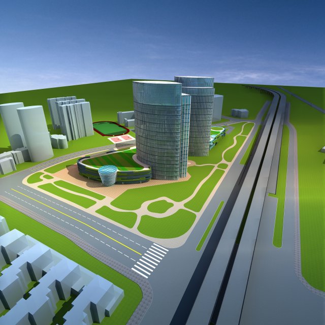 architecture 606 Model 3D .c4d .max .obj .3ds .fbx .stl .blend