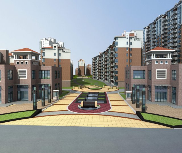 architecture 615 3D Model .c4d .max .obj .3ds .fbx .stl .blend 