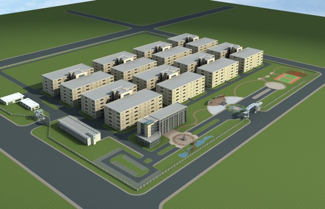 architecture 616 3D Model .c4d .max .obj .3ds .fbx .stl .blend 