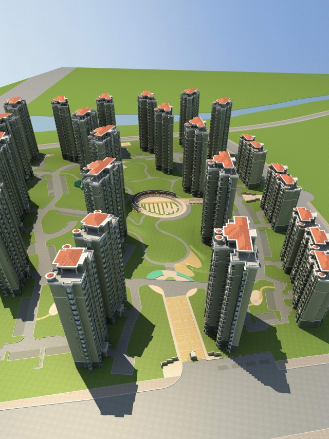 architecture 619 3D Model .c4d .max .obj .3ds .fbx .stl .blend 