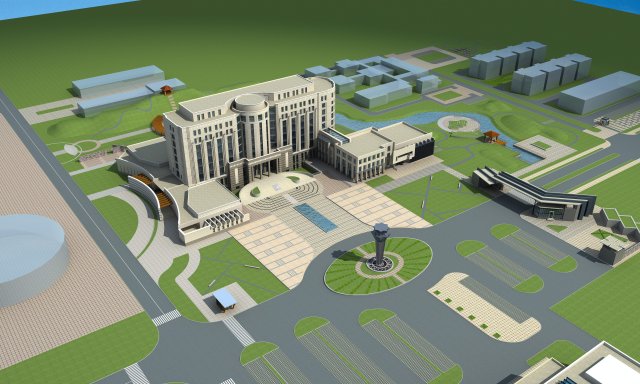 architecture 643 3D Модель .c4d .max .obj .3ds .fbx .stl .blend 
