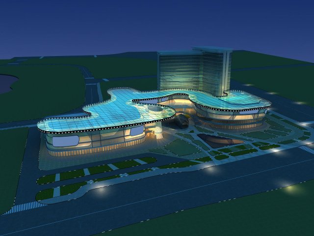 architecture 651 3D Model .c4d .max .obj .3ds .fbx .stl .blend 