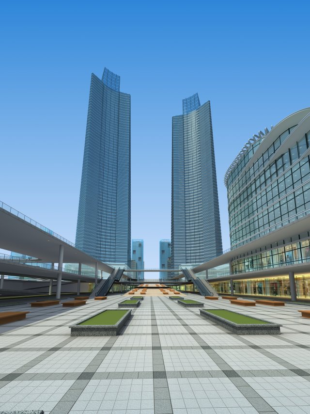 architecture 663 3D Model .c4d .max .obj .3ds .fbx .stl .blend 