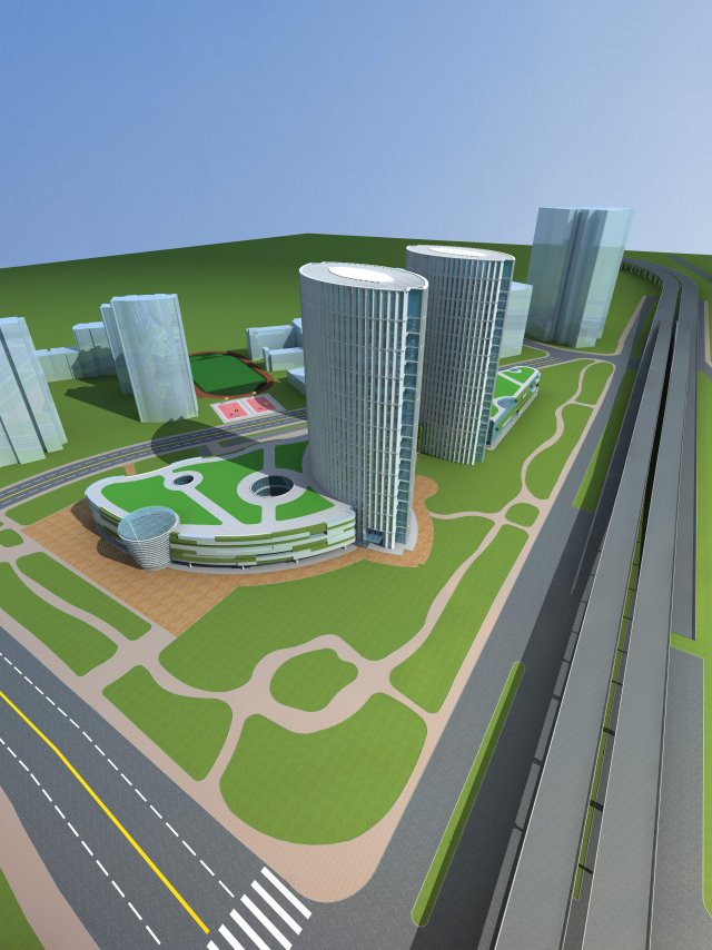 architecture 666 3D Model .c4d .max .obj .3ds .fbx .stl .blend 