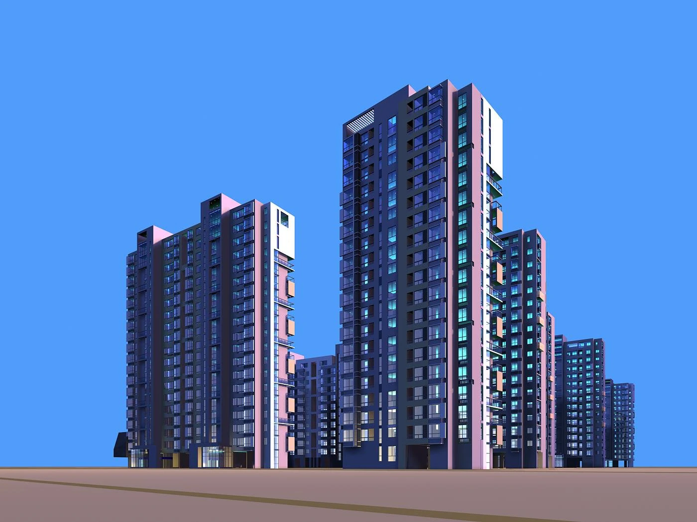 architecture 669 3D Model .c4d .max .obj .3ds .fbx .stl .blend 