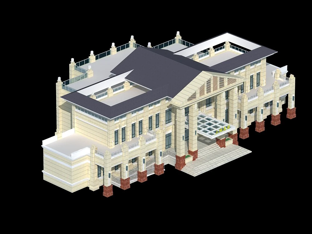 architecture 716 3D Model .c4d .max .obj .3ds .fbx .stl .blend 