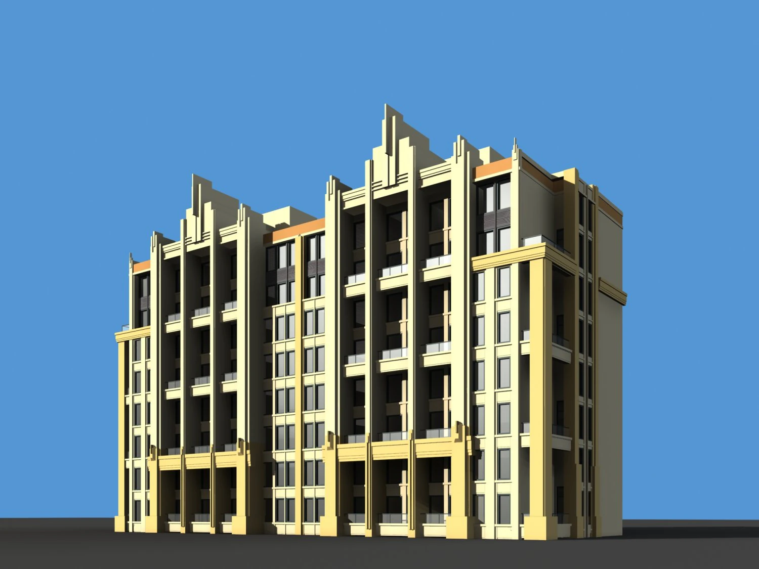 architecture 724 3D Model .c4d .max .obj .3ds .fbx .stl .blend 