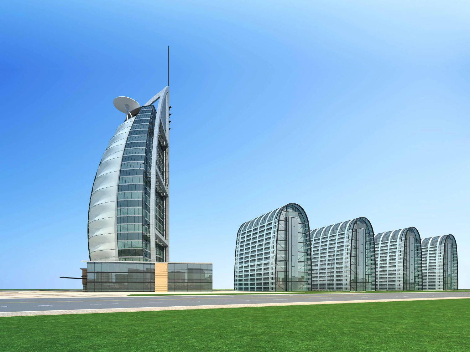architecture 735 3D Model .c4d .max .obj .3ds .fbx .stl .blend 