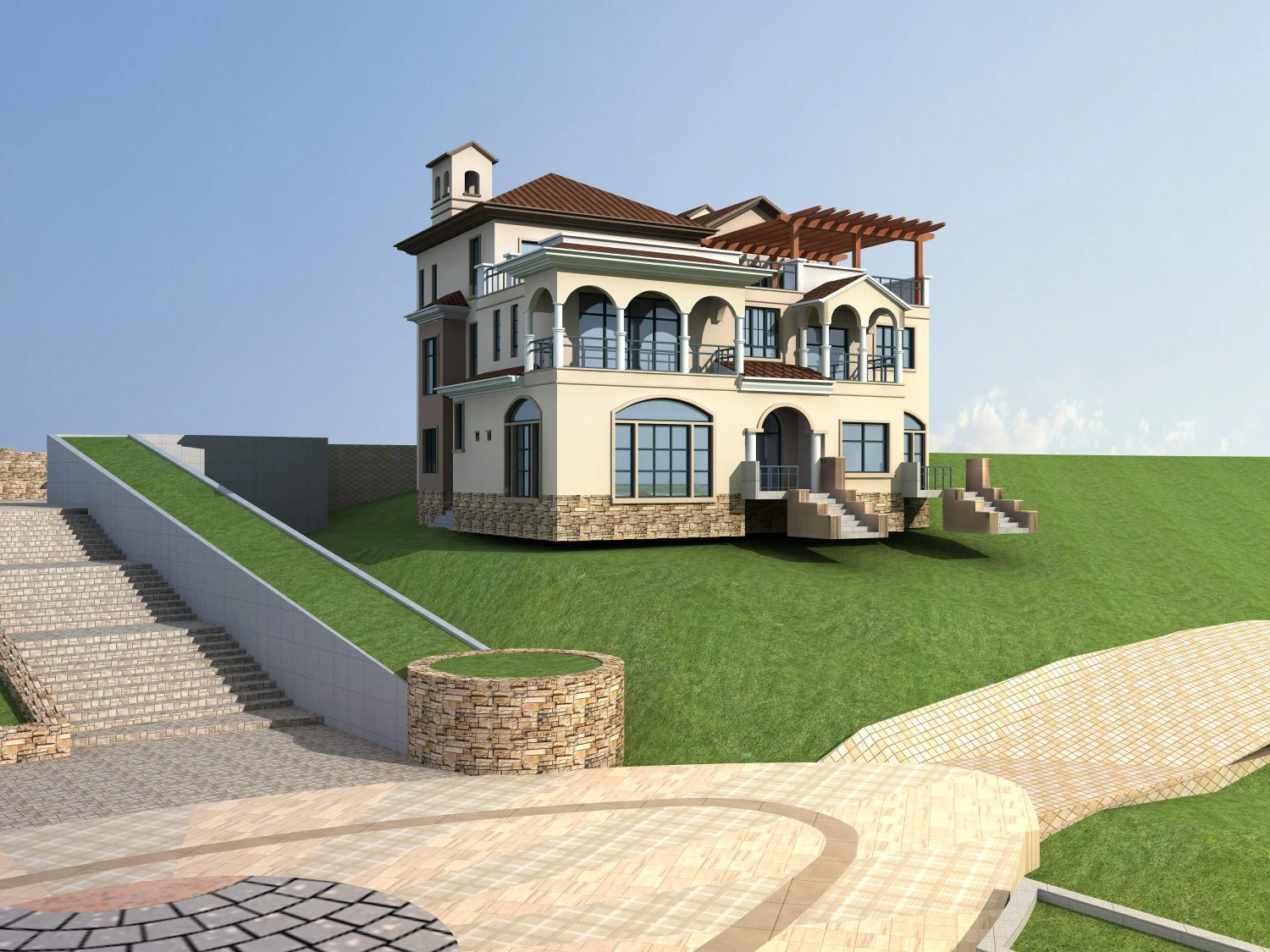 architecture 747 3D Model .c4d .max .obj .3ds .fbx .stl .blend 