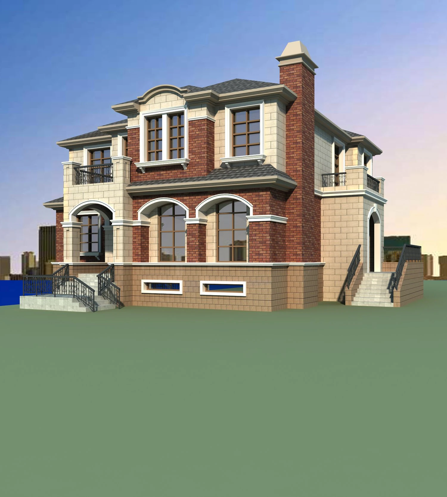 architecture 818 3D Model .c4d .max .obj .3ds .fbx .stl .blend 