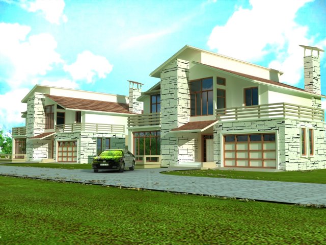 architecture 824 3D Модель .c4d .max .obj .3ds .fbx .stl .blend 