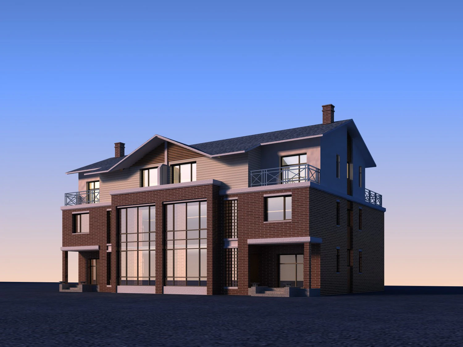 architecture 826 3D Model .c4d .max .obj .3ds .fbx .stl .blend 