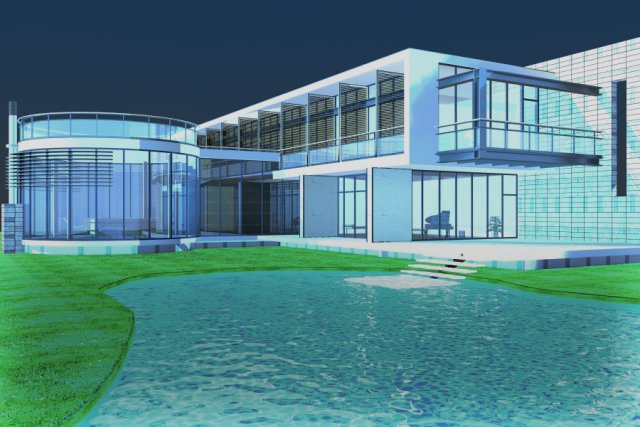 architecture 828 Model 3D .c4d .max .obj .3ds .fbx .stl .blend 