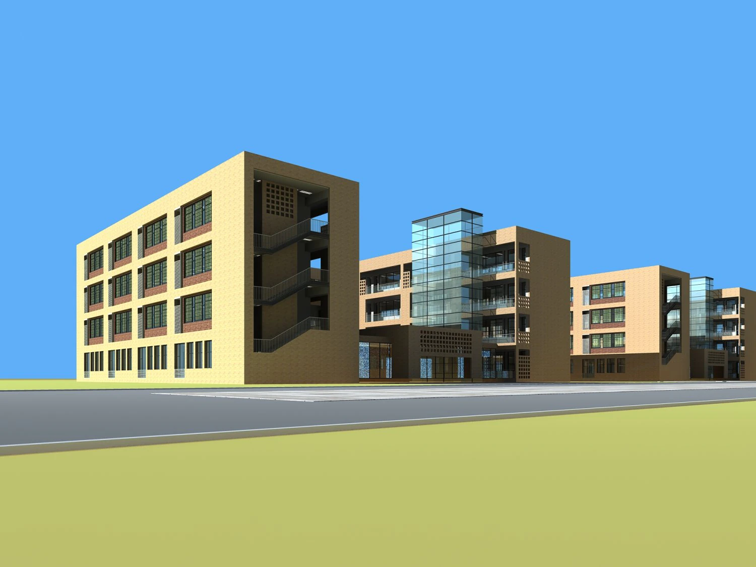 architecture 864 3D Model .c4d .max .obj .3ds .fbx .stl .blend 