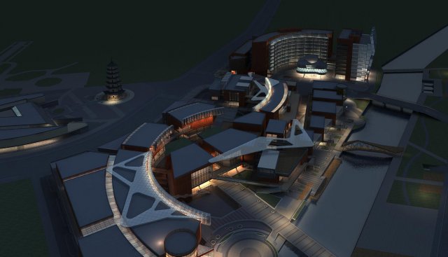 architecture 877 3D Model .c4d .max .obj .3ds .fbx .stl .blend 