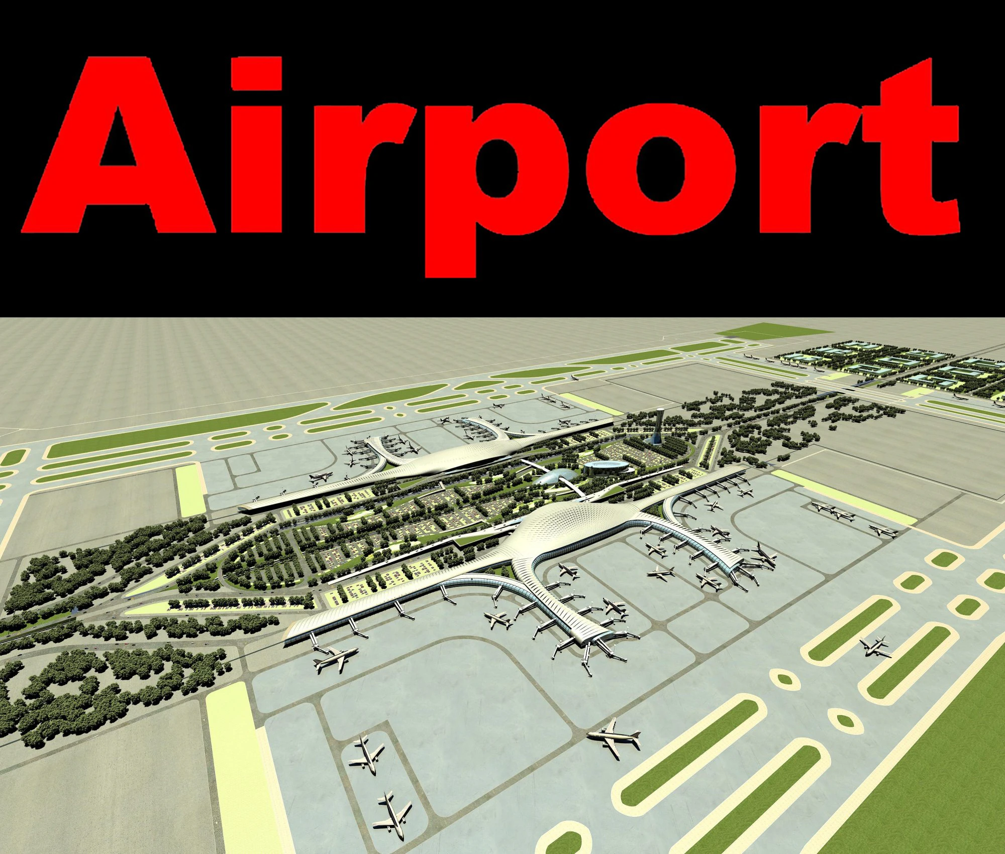 lotnisko 15 Model 3D .c4d .max .obj .3ds .fbx .stl .blend 