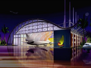 airport night Modelo 3D