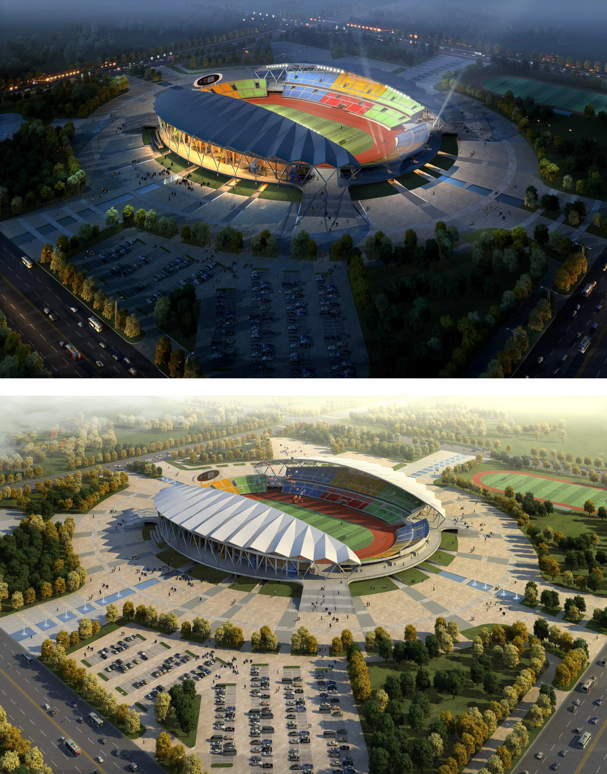 grand stadium 001 3D Model .c4d .max .obj .3ds .fbx .stl .blend 