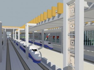 railway station 001 3D Model