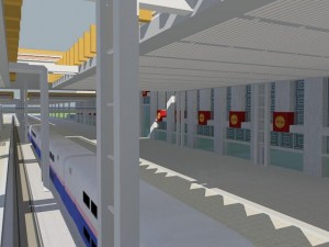 railway station 001 3D Model