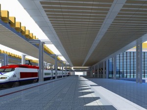 railway station 001 3D Model
