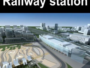 stasiun kereta api 004 Model 3D