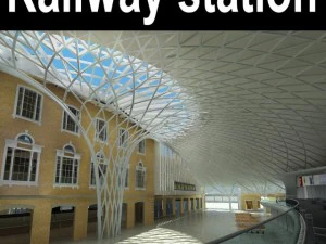 기차역 005 3D 모델