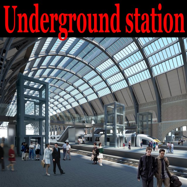 underground station 001 Modelo 3D .c4d .max .obj .3ds .fbx .stl .blend 