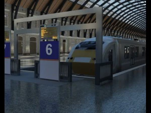 underground station 001 3D Model