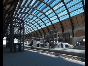 underground station 001 Modelo 3D