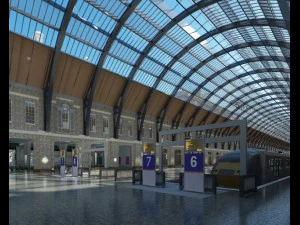 underground station 001 3D Model
