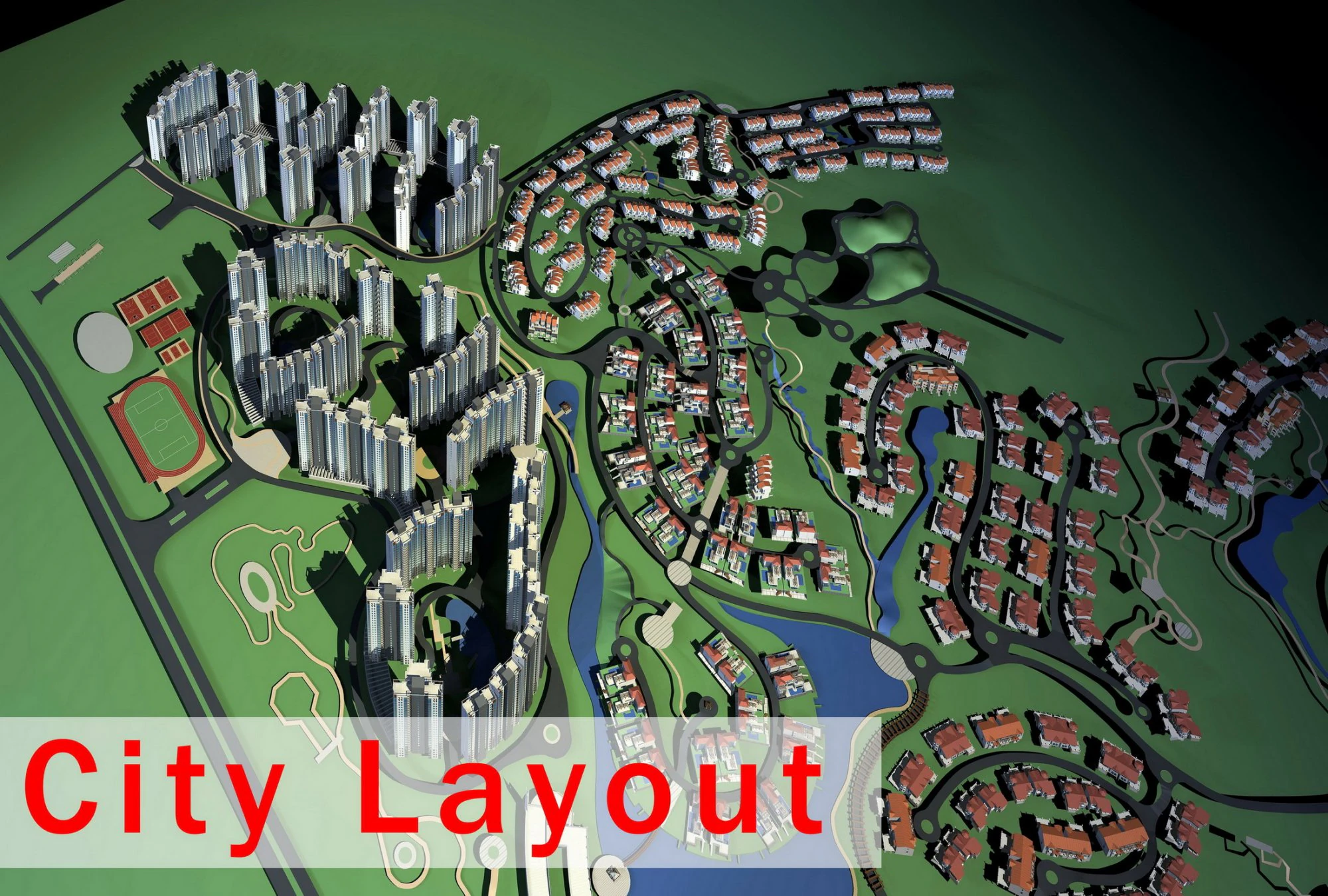 urban design 008 3D Model .c4d .max .obj .3ds .fbx .stl .blend 
