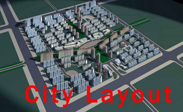 urban design 010 3D 모델 .c4d .max .obj .3ds .fbx .stl .blend 