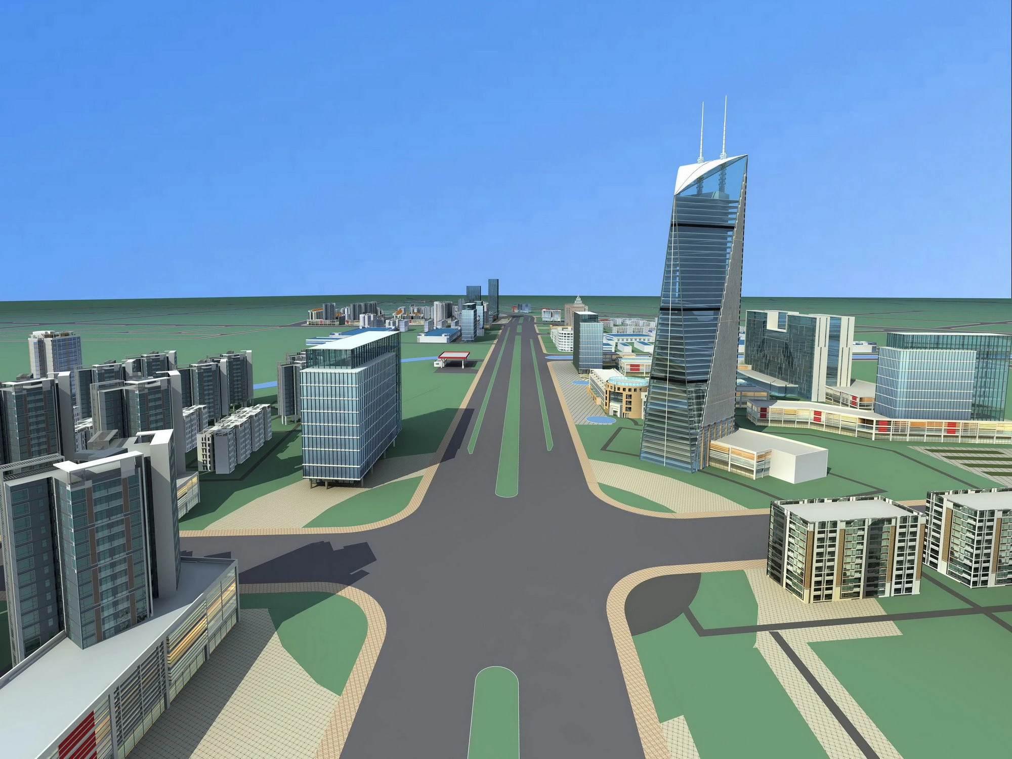 urban design 018 3D Model .c4d .max .obj .3ds .fbx .stl .blend