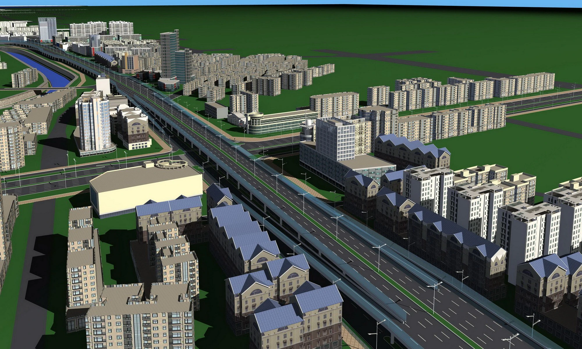 urban design 020 3D Model .c4d .max .obj .3ds .fbx .stl .blend 