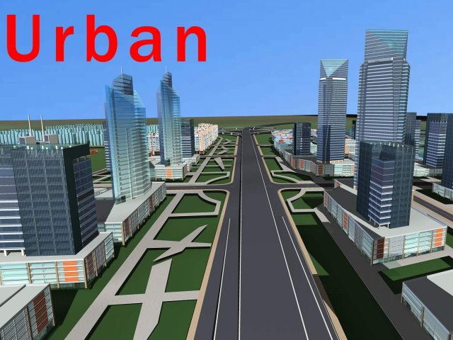 urban design 021 3D 模型 .c4d .max .obj .3ds .fbx .stl .blend 