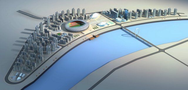 urban design 025 Modelo 3D .c4d .max .obj .3ds .fbx .stl .blend
