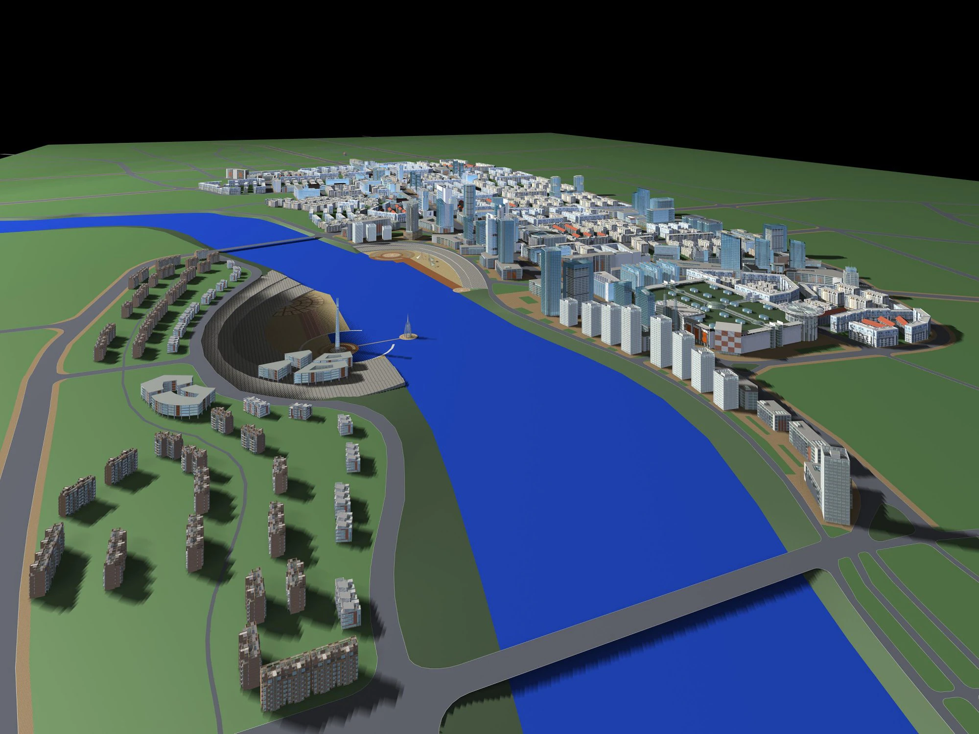 urban design 027 3D Model .c4d .max .obj .3ds .fbx .stl .blend 