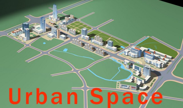 urban design 028 3D Модель .c4d .max .obj .3ds .fbx .stl .blend 