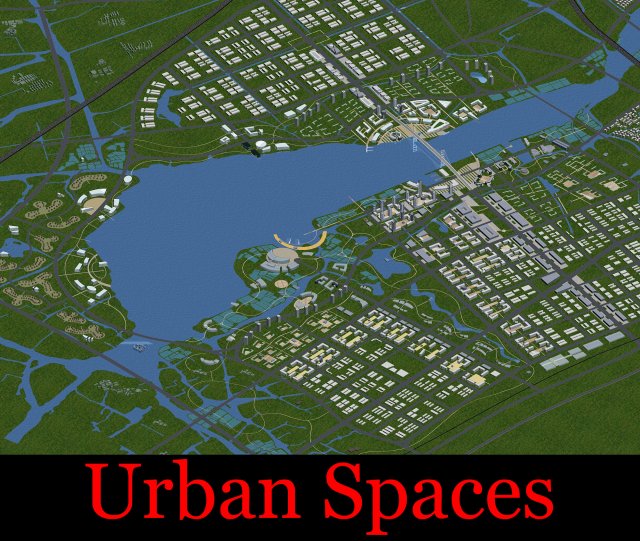 urban design 033 3D Model .c4d .max .obj .3ds .fbx .stl .blend