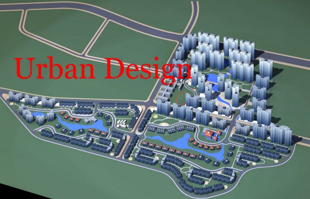 urban design 034 Model 3D .c4d .max .obj .3ds .fbx .stl .blend 