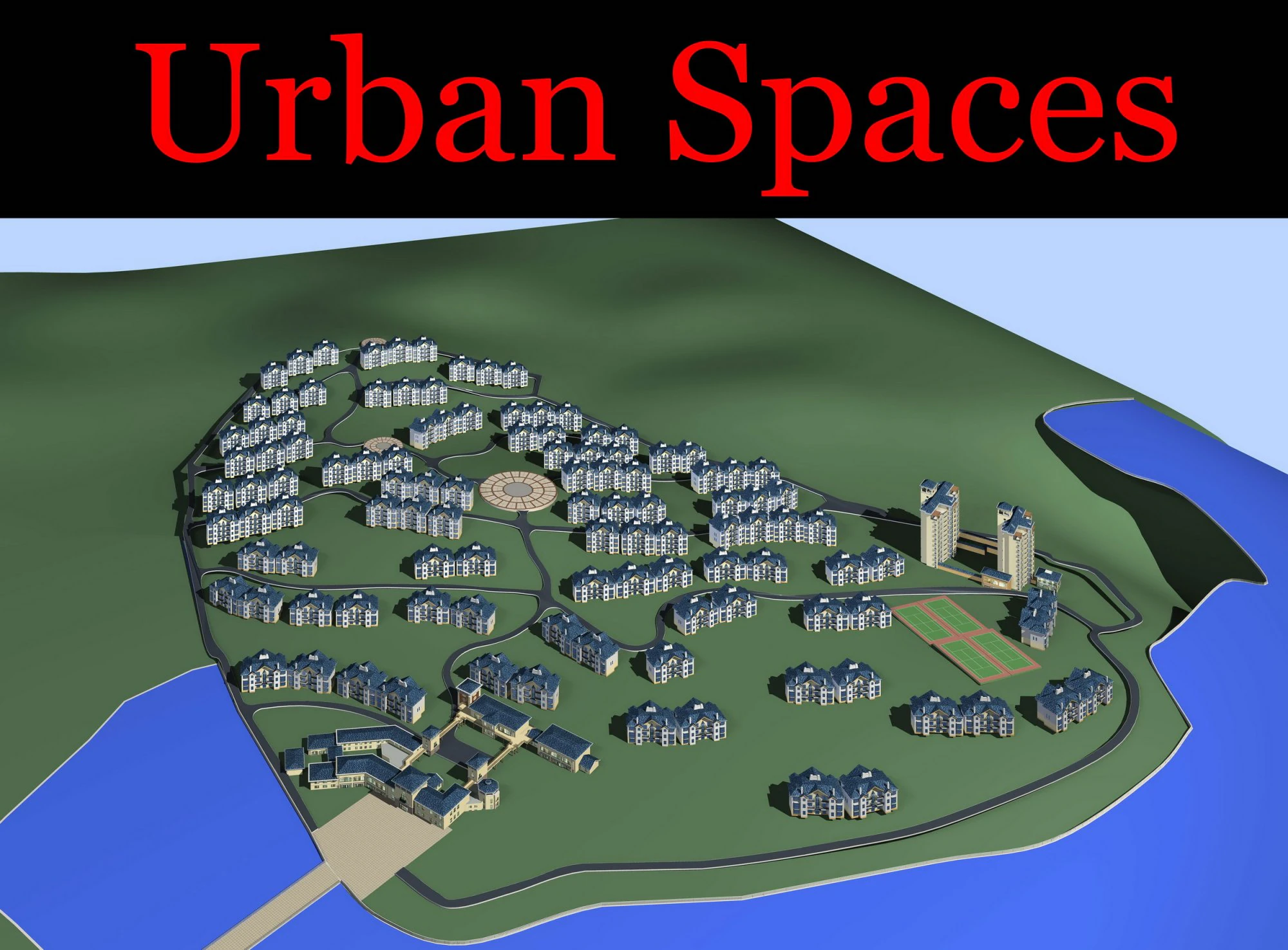 urban design 035 3D Model .c4d .max .obj .3ds .fbx .stl .blend 