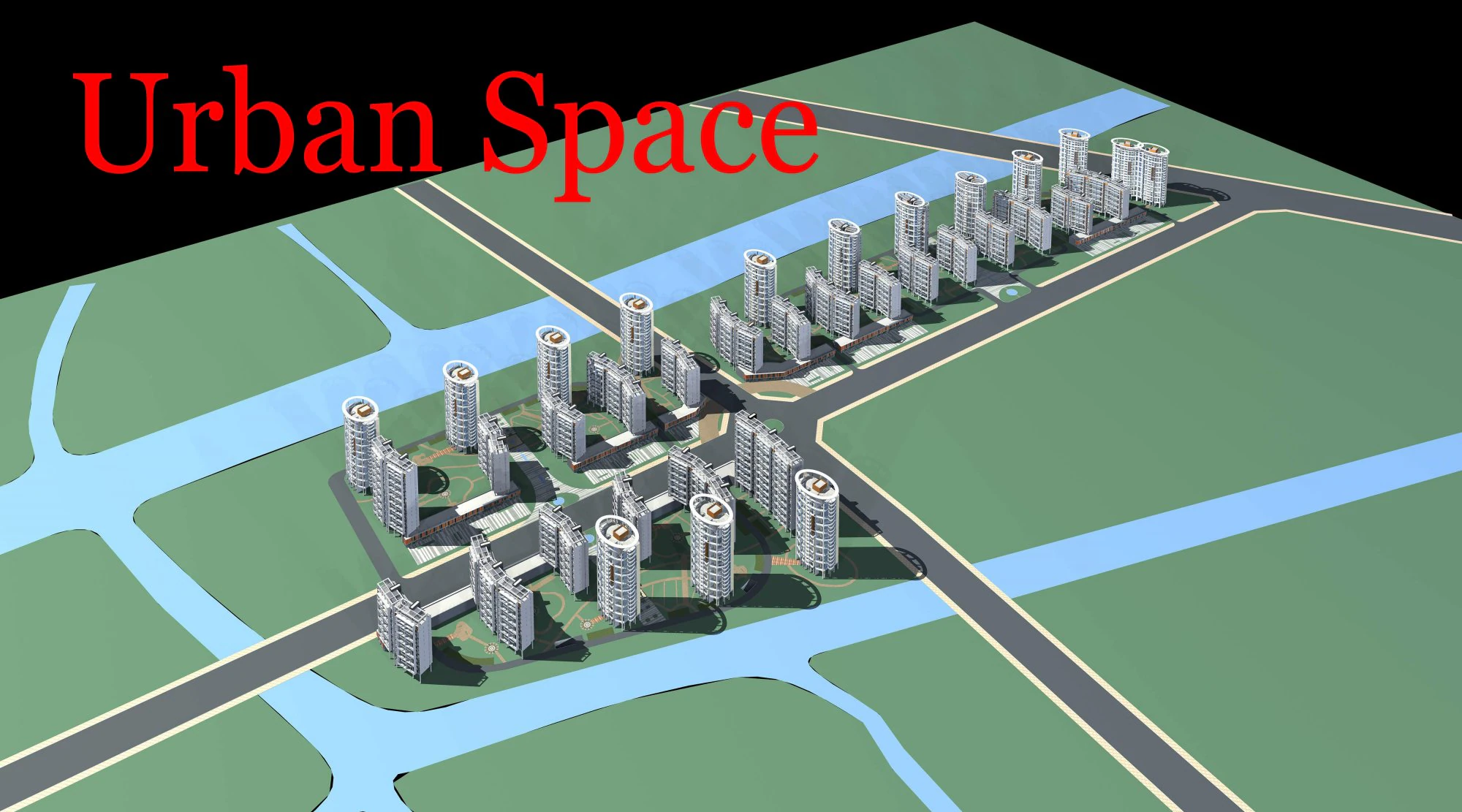 urban design 036 3D Model .c4d .max .obj .3ds .fbx .stl .blend