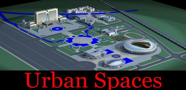 urban design 037 3D Model .c4d .max .obj .3ds .fbx .stl .blend 